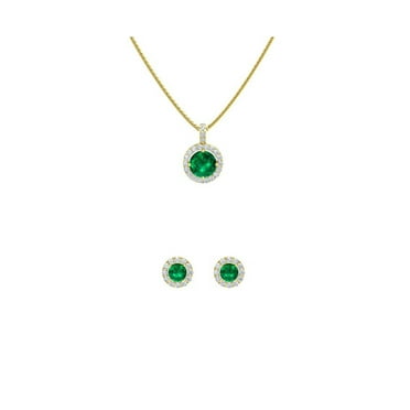 Details about Unique Round Green Emerald Necklace Women Anniversary Jewelry 14K Gold Plated Details about Unique Round Green Emerald Necklace Women Anniversary Jewelry 14K Gold Plated